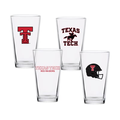 Texas Tech Red Raiders 16oz. Collector Pint Glass Four-Piece Set