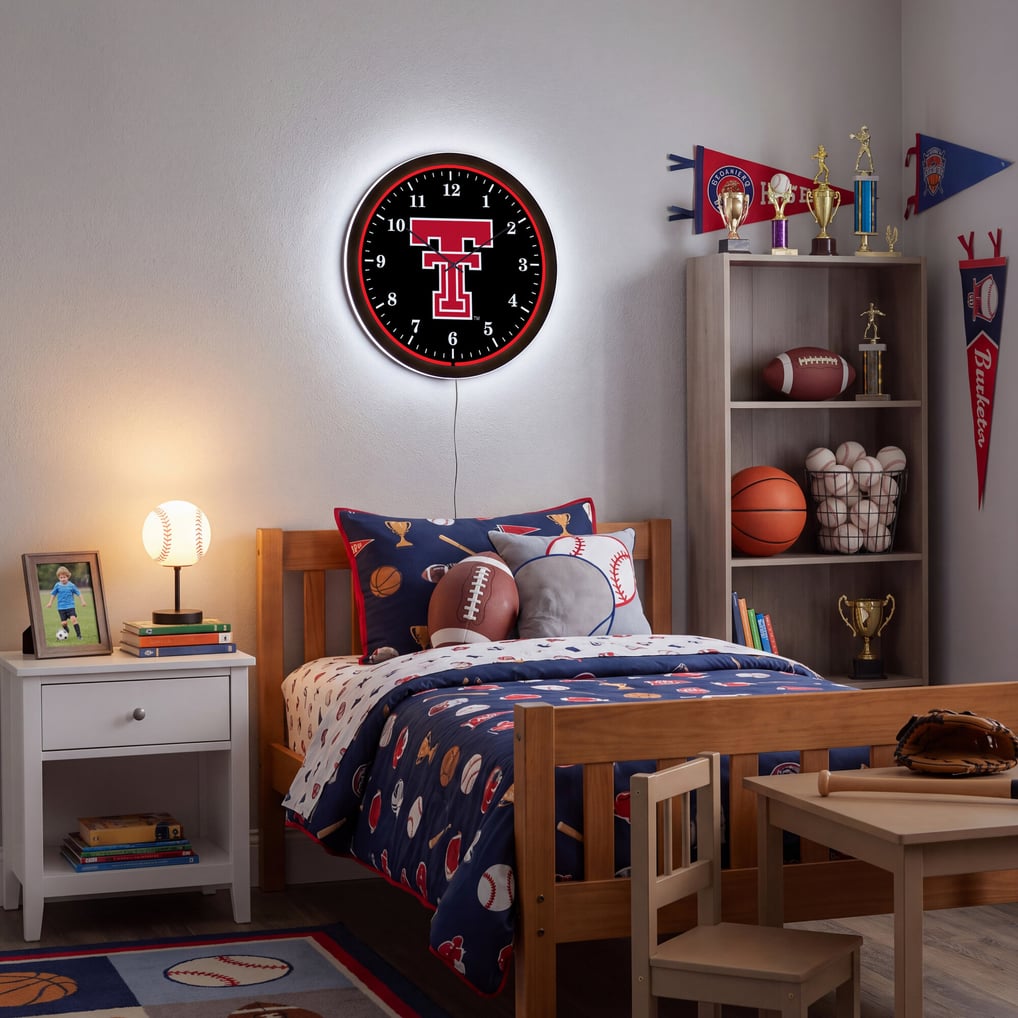 Texas Tech Red Raiders 18" Lighted Round LED Wall Clock