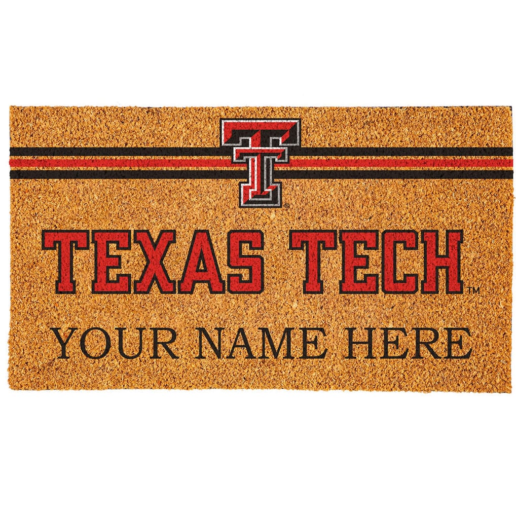 Texas Tech Red Raiders 18" x 30" Personalized Coir Doormat