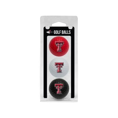 Texas Tech Red Raiders 3-Pack Multi-Colored Team Golf Ball Set