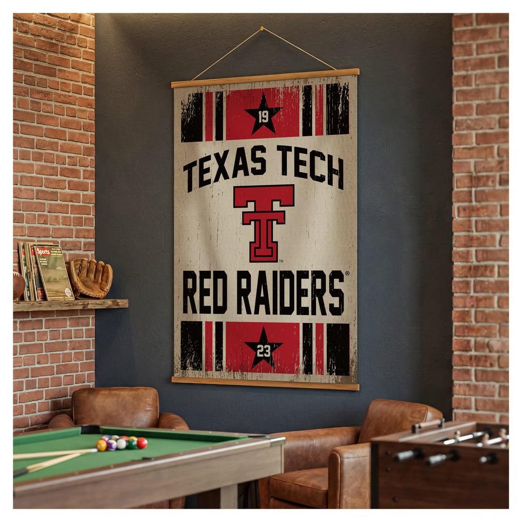 Texas Tech Red Raiders 36" x 54" Large Canvas Wall Art Tapestry with Wood Frame