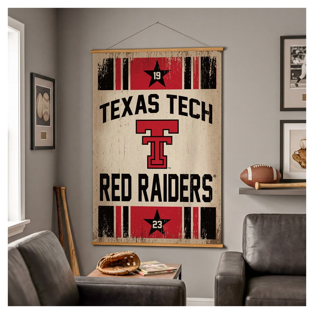 Texas Tech Red Raiders 36" x 54" Large Canvas Wall Art Tapestry with Wood Frame