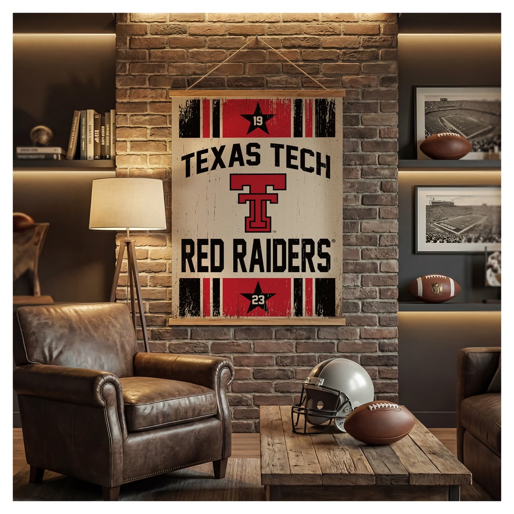 Texas Tech Red Raiders 36" x 54" Large Canvas Wall Art Tapestry with Wood Frame