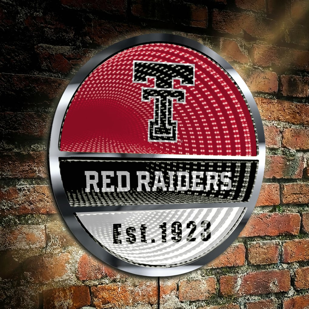 Texas Tech Red Raiders Three-Cell Circular Infinity Light