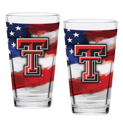 Texas Tech Red Raiders  Two-Pack 16oz. Americana Pint Glass Set