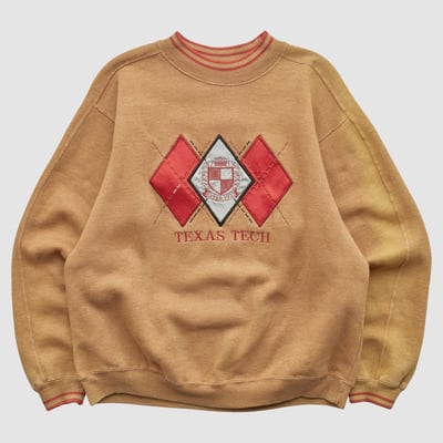 Texas Tech Red Raiders Ultimate Sportswear 90s Pullover Sweatshirt - Clay - S by Fanatics Real Vintage