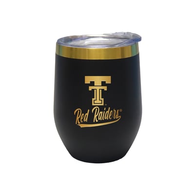 Texas Tech Red Raiders The Memory Company 12oz. Stainless Steel Gold Lettering Stemless Wine Tumbler