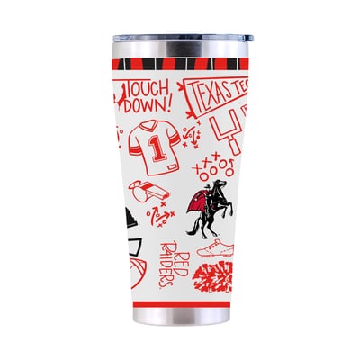 Texas Tech Red Raiders The Memory Company 30oz. Sketchpad Stainless Steel Tumbler
