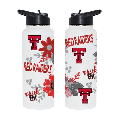 Texas Tech Red Raiders The Memory Company 34oz. Flowers Stainless Steel Quencher Bottle