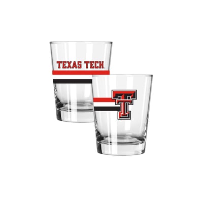 Texas Tech Red Raiders The Memory Company Two-Piece 15oz. Big Stripes Double Old Fashioned Glass Set
