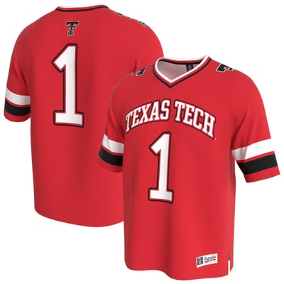 Texas Tech Red Raiders GameDay Greats Unisex Lightweight Collegiate Football Fashion Jersey - Red