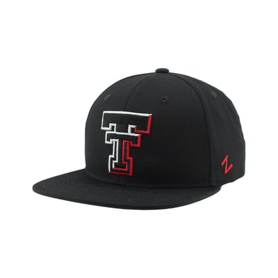  Texas Tech Red Raiders Zephyr Unisex Slice 3D Z11 Snapback Hat - Black
