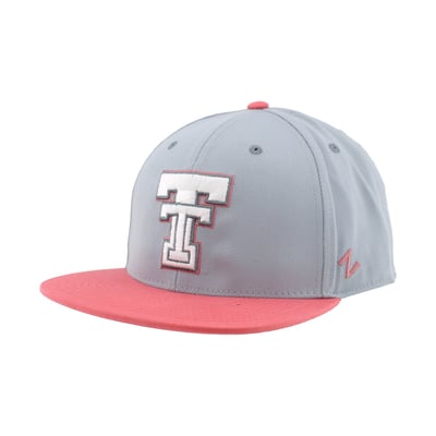  Texas Tech Red Raiders Zephyr Unisex Pastel Fitted Hat - Gray