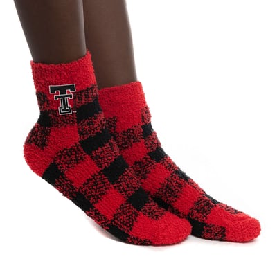 Texas Tech Red Raiders ZooZatz Unisex Buffalo Check Quarter-Length Socks