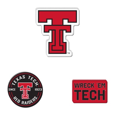Texas Tech Red Raiders WinCraft Three-Pack Fridge Magnet Set