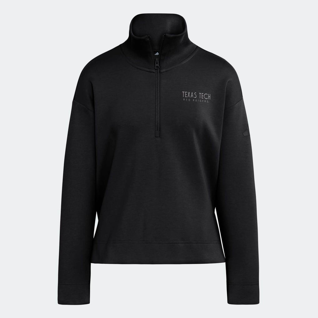 Texas Tech Red Raiders adidas Women's Soft Lux Quarter-Zip Pullover - Black