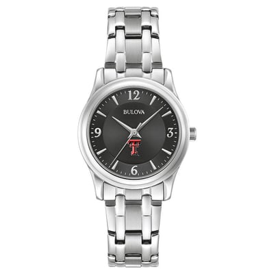 Texas Tech Red Raiders Bulova Women's Corporate Collection Stainless Steel Watch - Black