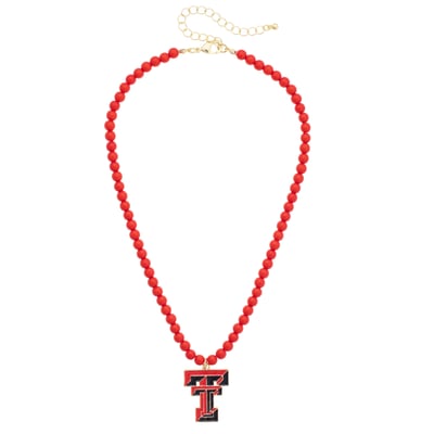Texas Tech Red Raiders CANVAS Style Women's Beaded Logo Necklace