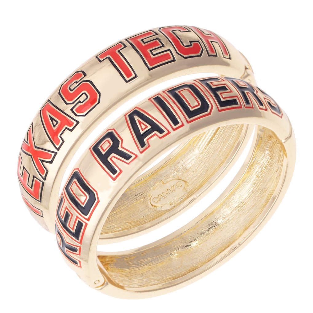 Texas Tech Red Raiders CANVAS Style Women's Chunky Hinge Bangle Two-Piece Set