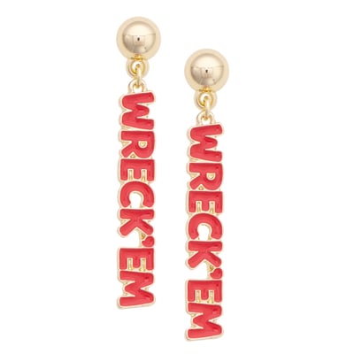 Texas Tech Red Raiders CANVAS Style Women's Nameplate Earrings