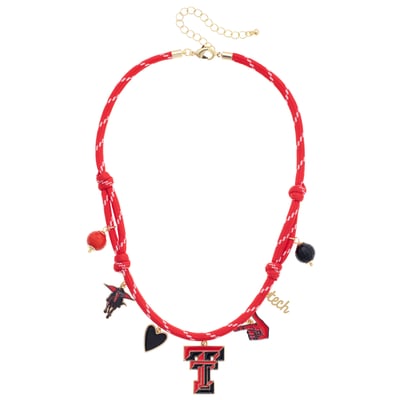 Texas Tech Red Raiders CANVAS Style Women's Paracord Charm Necklace