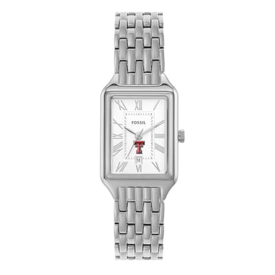 Texas Tech Red Raiders Fossil Women's Raquel Three-Hand Date Stainless Steel Watch