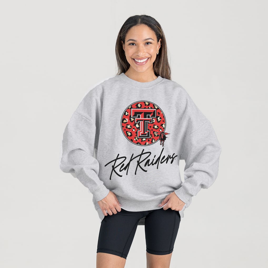 Texas Tech Red Raiders Gameday Couture Women's Premium Fleece Pullover Sweatshirt - Ash