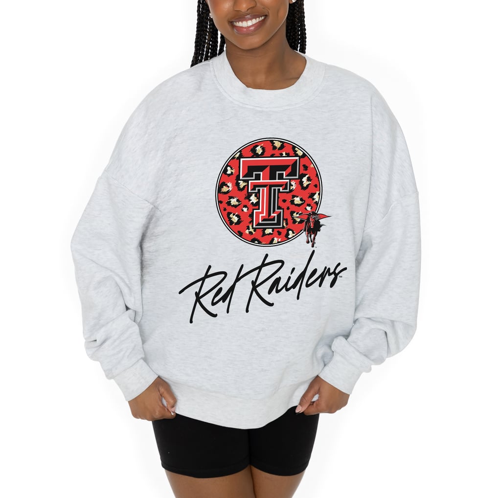 Texas Tech Red Raiders Gameday Couture Women's Premium Fleece Pullover Sweatshirt - Ash