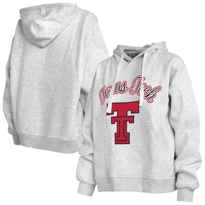  Texas Tech Red Raiders Pressbox Women's Janise Pullover Hoodie - Heather Gray