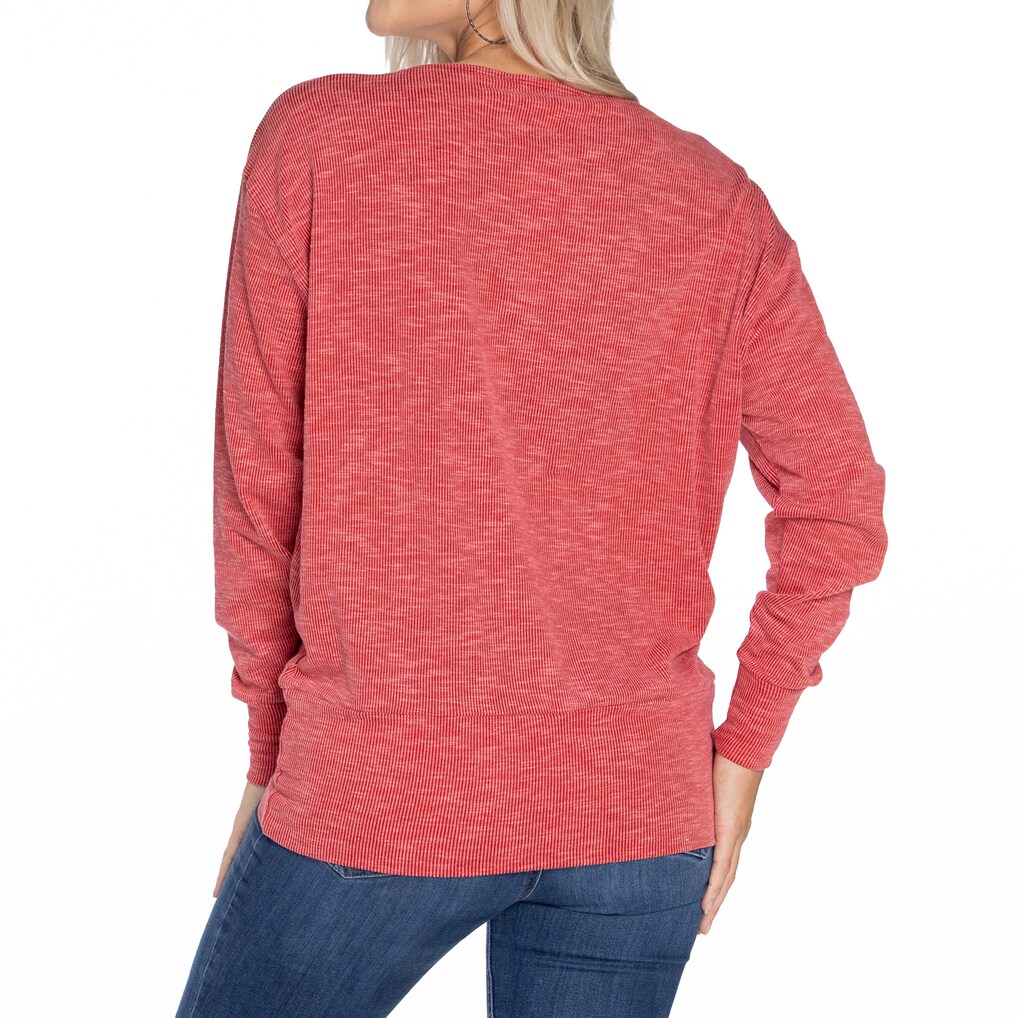 Texas Tech Red Raiders Women's Lainey Ribbed Tunic Tri-Blend Pullover Sweatshirt - Red