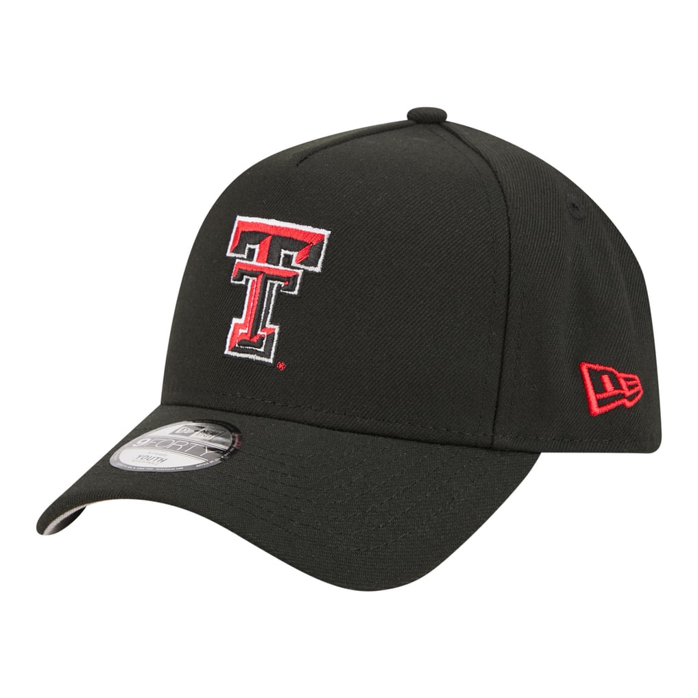 Texas Tech Red Raiders New Era Youth 9FORTY A-Frame Adjustable Hat - Black