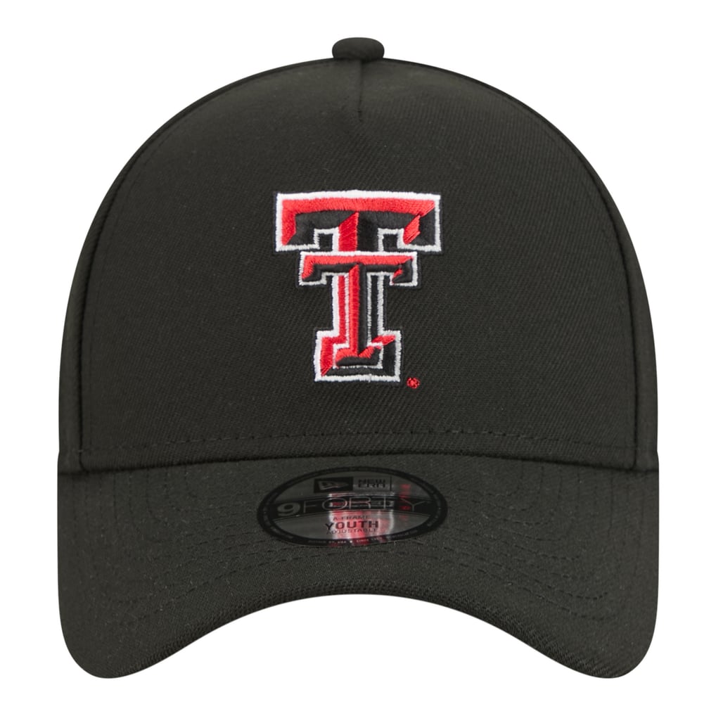 Texas Tech Red Raiders New Era Youth 9FORTY A-Frame Adjustable Hat - Black