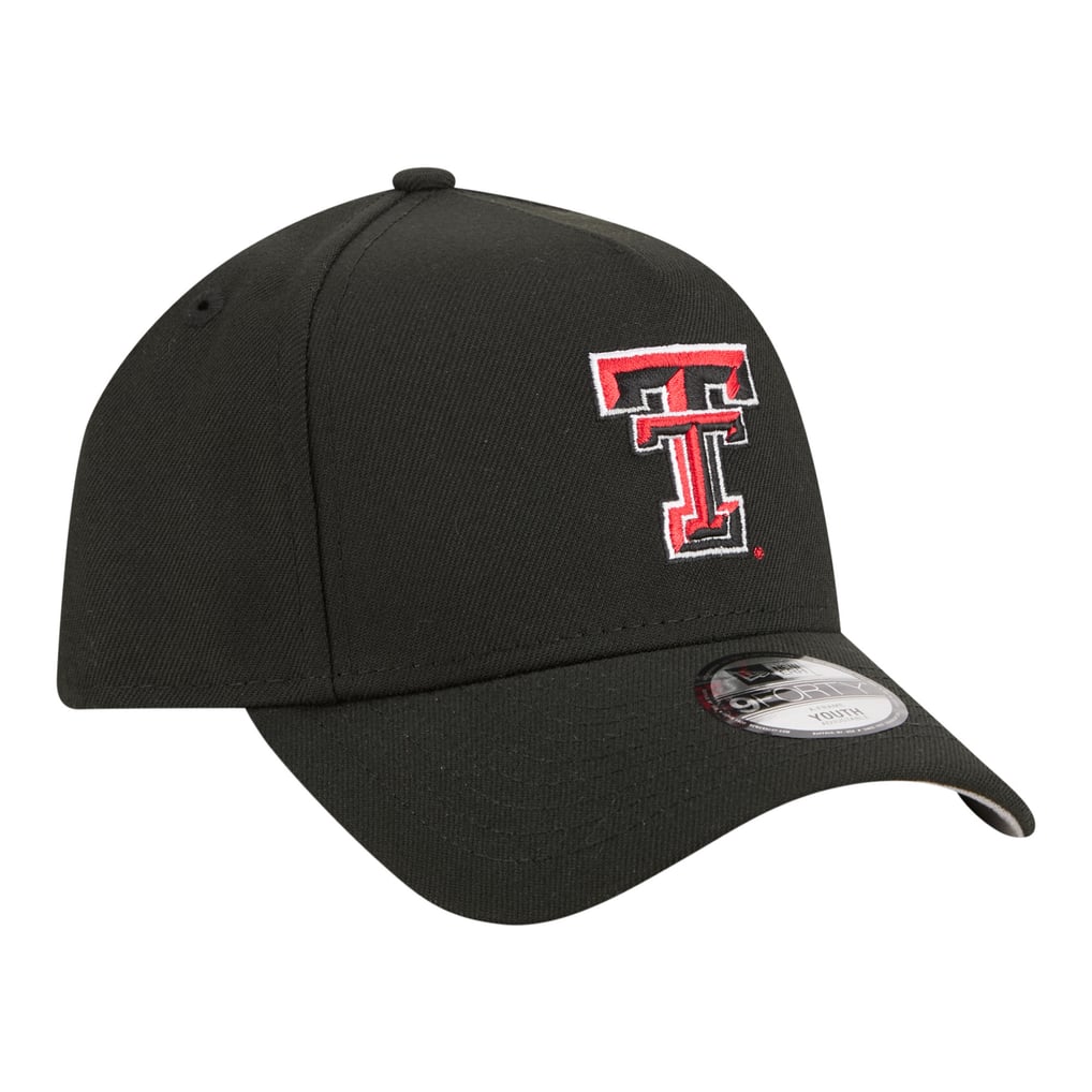 Texas Tech Red Raiders New Era Youth 9FORTY A-Frame Adjustable Hat - Black