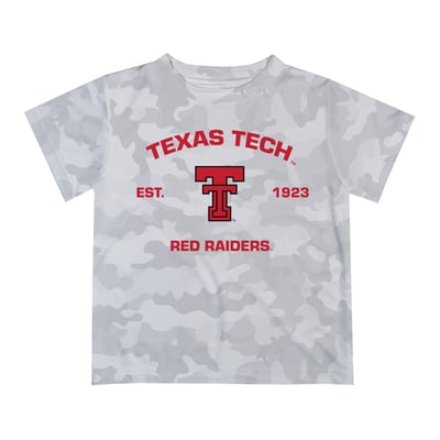  Texas Tech Red Raiders Vive La Fete Youth Est. Date Camo T-Shirt - Gray