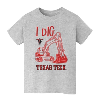 Texas Tech Red Raiders Vive La Fete Youth Excavator T-Shirt - Gray