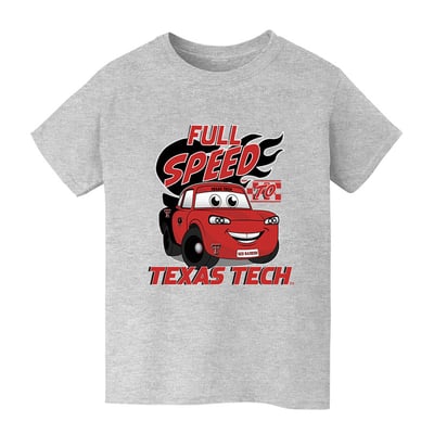  Texas Tech Red Raiders Vive La Fete Youth Full Speed T-Shirt - Gray