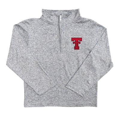  Texas Tech Red Raiders Vive La Fete Youth Team Logo Quarter-Zip Sweatshirt - Heather Gray