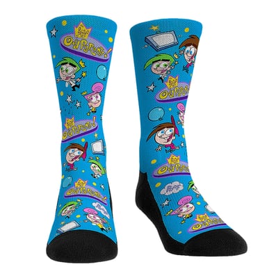  The Fairly OddParents Rock Em Unisex All-Over Icons Crew Socks