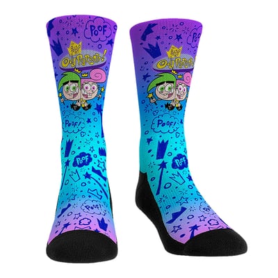  The Fairly OddParents Rock Em Unisex Magic Gradient Crew Socks