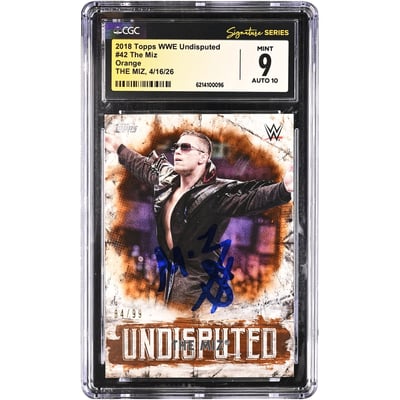 The Miz WWE Autographed 2018 Topps Undisputed Orange #42 #/99 CGC Fanatics Witnessed Authenticated 9/10 Card