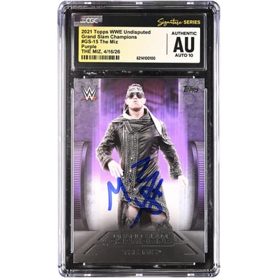 The Miz WWE Autographed 2021 Topps Undisputed Grand Slam Champions Purple #GS-15 #/99 CGC Fanatics Witnessed Authenticated AUTO 10 Card