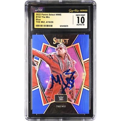 The Miz WWE Autographed 2022 Panini Select Blue #152 #/199 CGC Fanatics Witnessed Authenticated 10/10 Card