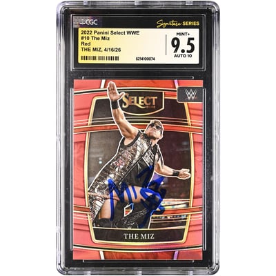 The Miz WWE Autographed 2022 Panini Select Red #10 #/249 CGC Fanatics Witnessed Authenticated 9.5/10 Card