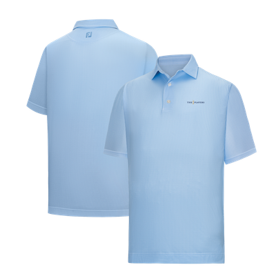  THE PLAYERS FootJoy Tee Time Print Lisle Polo - Light Blue