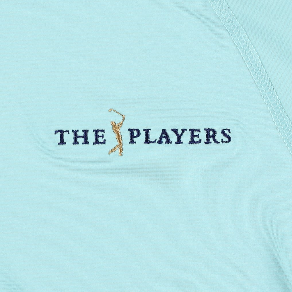  THE PLAYERS Puma Women's YOU-V Solid Quarter-Zip Pullover - Light Blue