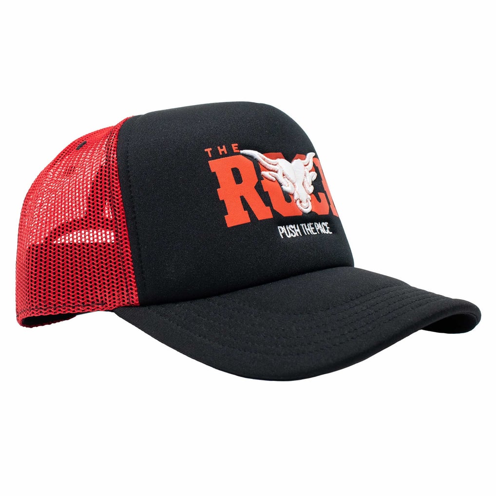 The Rock Push The Pace Trucker Adjustable Hat - Black