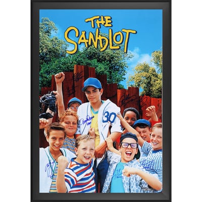 The Sandlot Autographed Fanatics Authentic Framed 27" x 40" Full Size Movie Poster with Multiple Inscriptions - 8 Signatures