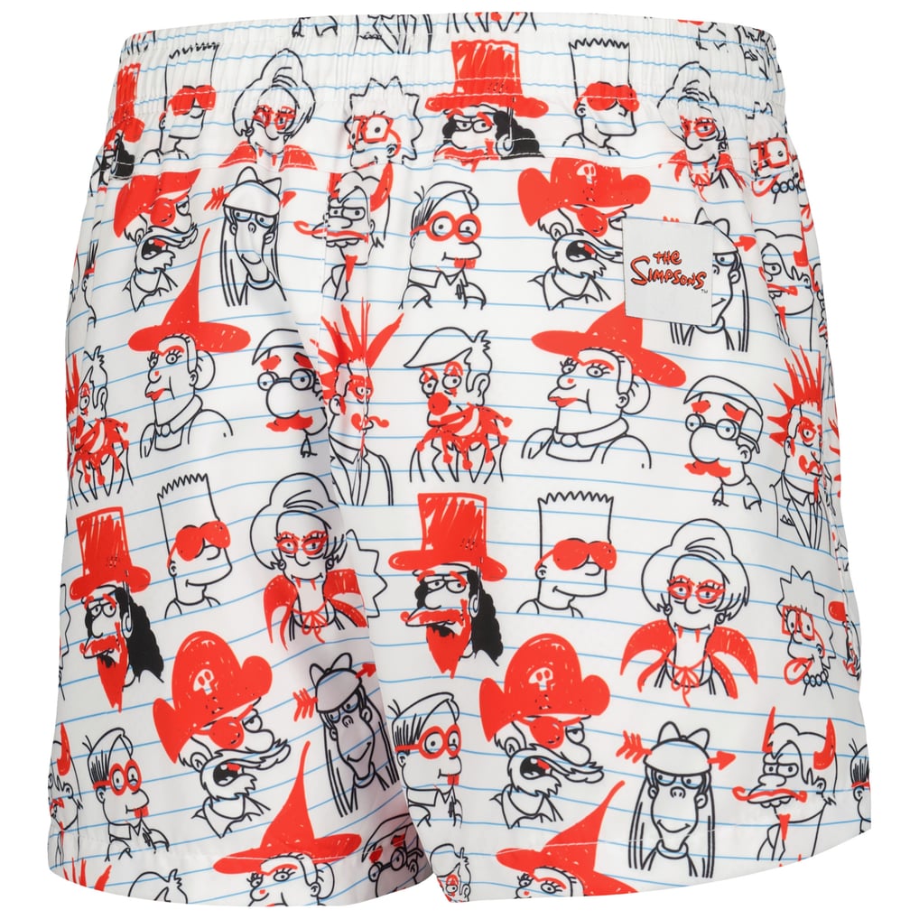 The Simpsons Freeze Max Youth Bart School Doodles Shorts - White