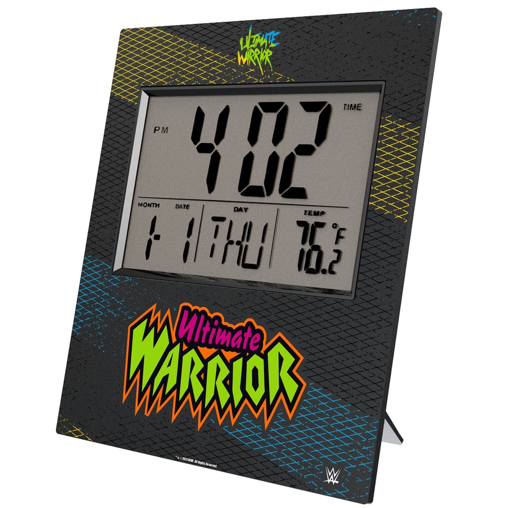 The Ultimate Warrior Keyscaper Digital Desk/Wall Clock - Gray