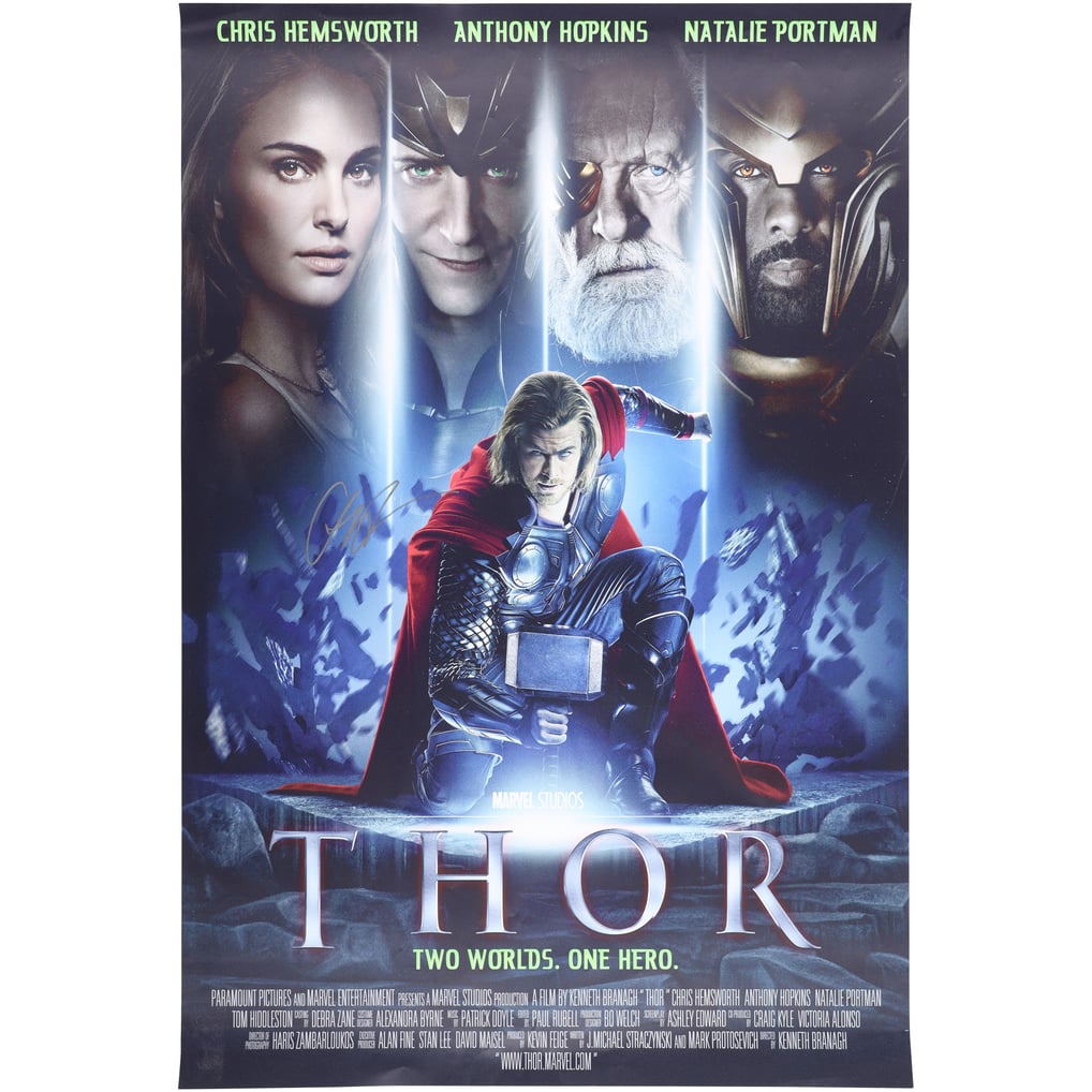 Chris Hemsworth Thor Autographed Fanatics Authentic 27" x 40" Movie Poster